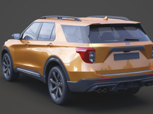 ford-explorer st 2020 Modelo 3D