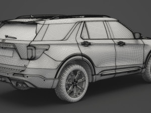 ford-explorer st 2020 Modelo 3D