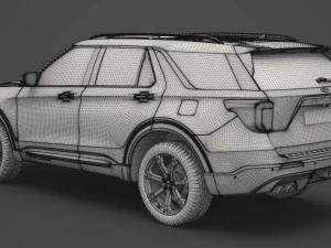ford-explorer st 2020 3D Model