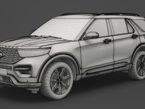 ford-explorer st 2020 Modelo 3D