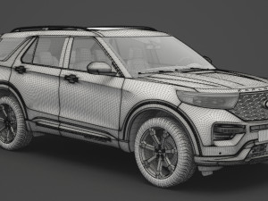 ford-explorer st 2020 Modelo 3D