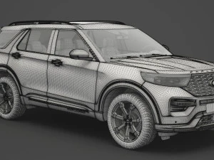ford-explorer st 2020 3D Model