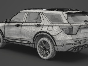 ford-explorer st 2020 Modelo 3D