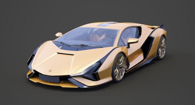 lamborghini-sian hq interior 2020 Modello 3D .c4d .max .obj .3ds .fbx .stl .blend 