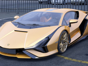 lamborghini-sian hq interior 2020 Modello 3D