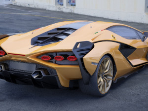 lamborghini-sian hq interior 2020 Modello 3D