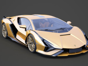 lamborghini-sian hq interior 2020 Modello 3D