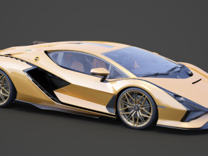 lamborghini-sian hq interior 2020 Modello 3D