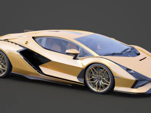 wnętrze siedziby lamborghini-sian 2020 Model 3D