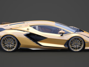 lamborghini-sian hq interior 2020 Modello 3D