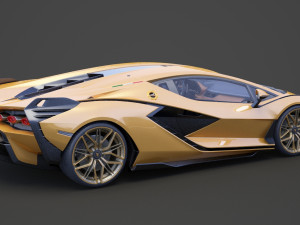 lamborghini-sian hq interior 2020 Modello 3D
