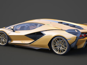 lamborghini-sian hq interior 2020 Modello 3D