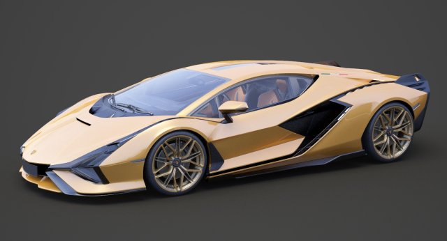 lamborghini-sian hq interior 2020 3D Model in Sport Cars 3DExport