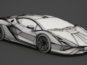 lamborghini-sian hq interior 2020 Modello 3D