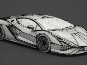 wnętrze siedziby lamborghini-sian 2020 Model 3D
