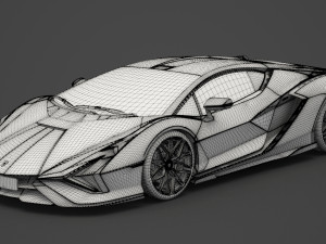 lamborghini-sian hq interior 2020 Modello 3D