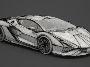 lamborghini-sian hq interior 2020 Modello 3D