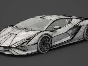 lamborghini-sian hq interior 2020 Modello 3D