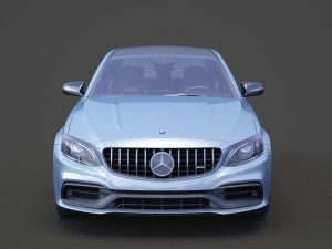 mercedes c63 s amg sedan 2019 hq interior Modelo 3D