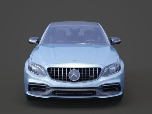 mercedes c63 s amg sedan 2019 hq interior 3D Model