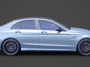 mercedes c63 s amg sedan 2019 hq interior 3D Model