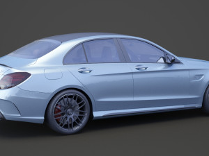 mercedes c63 s amg sedan 2019 hq interior Modelo 3D