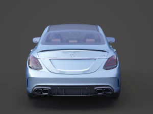 mercedes c63 s amg sedan 2019 hq interior 3D Model