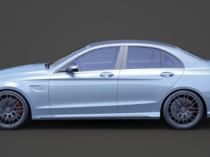 mercedes c63 s amg sedan 2019 hq interior Modelo 3D