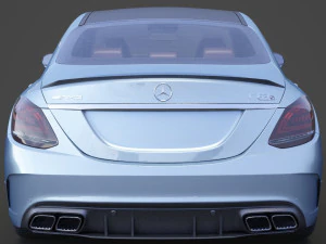 mercedes c63 s amg sedan 2019 hq interior 3D Model