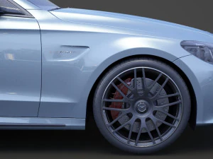mercedes c63 s amg sedan 2019 hq interior 3D Model