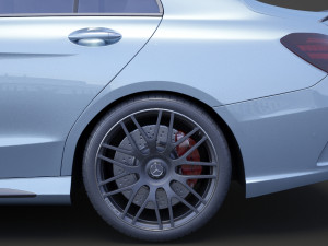 mercedes c63 s amg sedan 2019 hq interior Modelo 3D