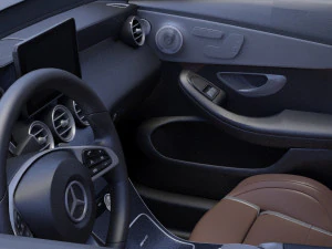 mercedes c63 s amg sedan 2019 hq interior 3D Model