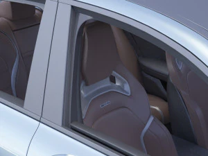 mercedes c63 s amg sedan 2019 hq interior 3D Model