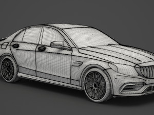 mercedes c63 s amg sedan 2019 hq interior Modelo 3D