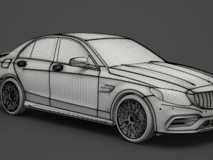 mercedes c63 s amg sedan 2019 hq interior 3D Model