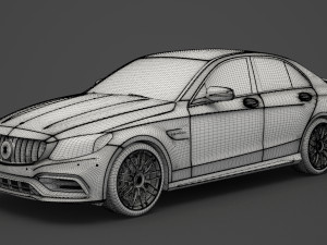 mercedes c63 s amg sedan 2019 hq interior Modelo 3D