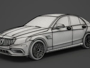 mercedes c63 s amg sedan 2019 hq interior 3D Model