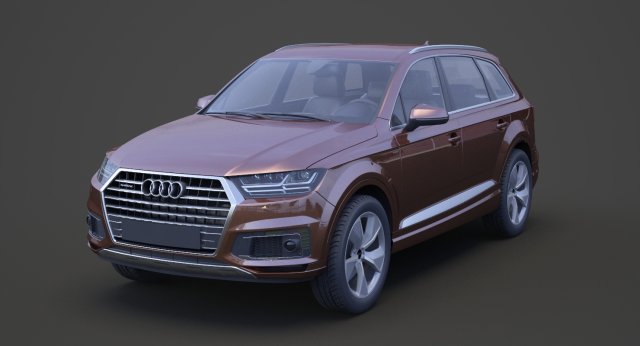audi q7 e-tron 2017 3Dモデル .c4d .max .obj .3ds .fbx .stl .blend 