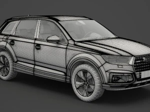 audi q7 e-tron 2017 3D Model