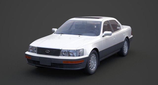 lexus ls 400 1989 3D 模型 .c4d .max .obj .3ds .fbx .stl .blend 