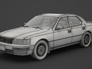 lexus ls 400 1989 3D 模型