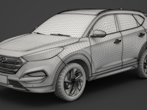 hyundai tucson 2016 Modelo 3D