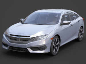 honda civic sedan ex 2016 Modelo 3D