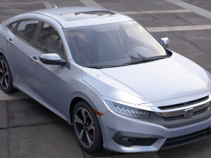 honda civic sedan ex 2016 Modello 3D