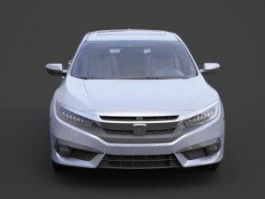 honda civic sedan ex 2016 Modello 3D