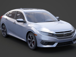 honda civic sedan ex 2016 Modello 3D