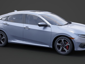 honda civic sedan ex 2016 Modello 3D