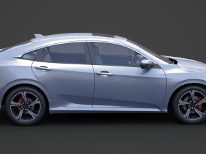 honda civic sedan ex 2016 Modello 3D