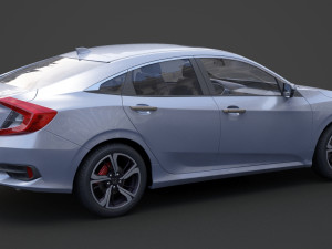 honda civic sedan ex 2016 Modello 3D