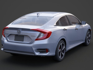 honda civic sedan ex 2016 Modello 3D